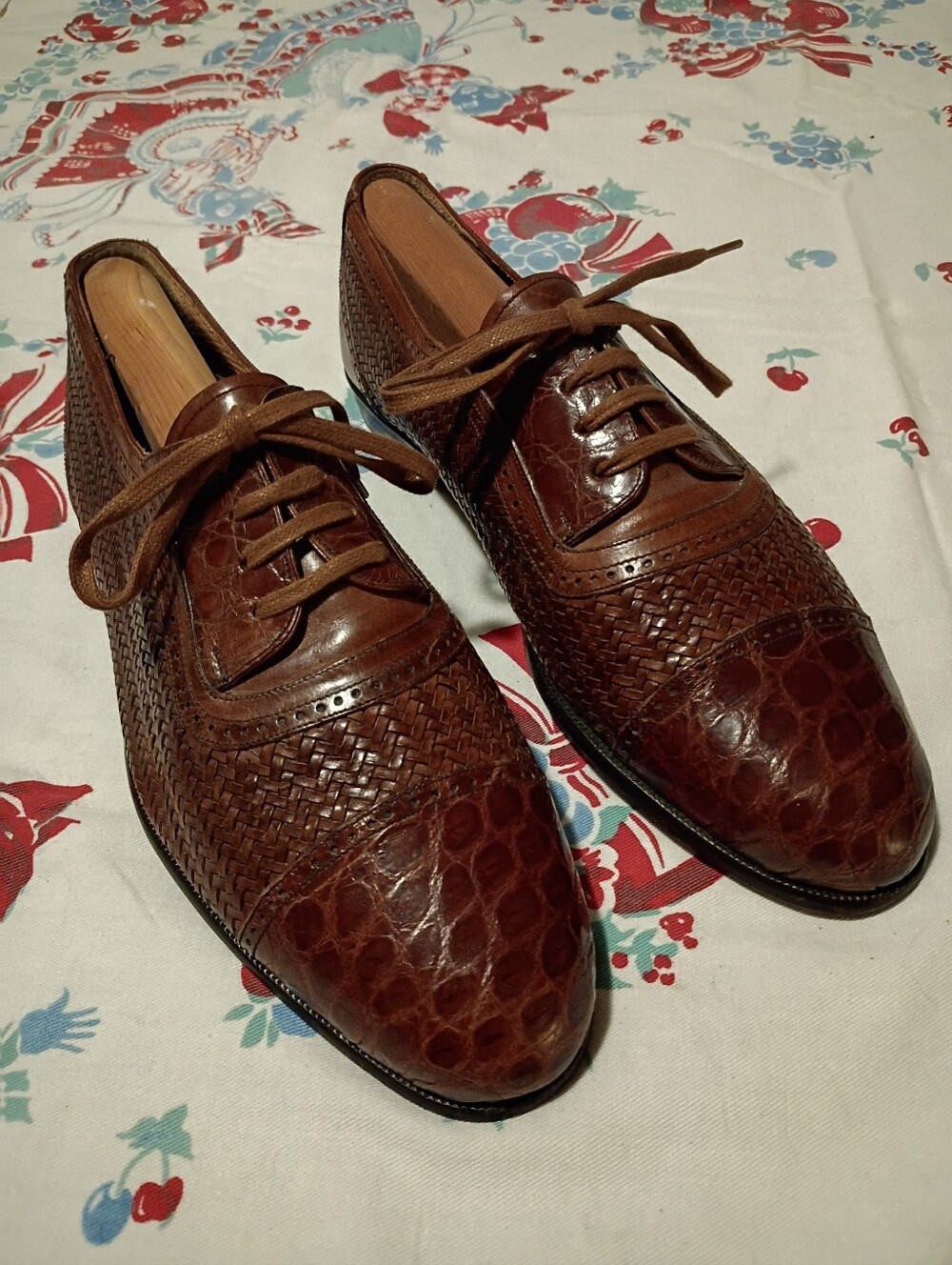 Rare* Vintage Crocodile Leather Dress Shoes Sz 10.5 Hand Made In Spain